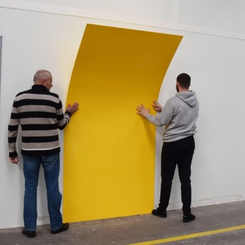 Plaque PVC jaune 3 mm rigide et brillante  (77)