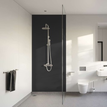 Panneau mural décoratif intérieur PVC Satiné Noir "Dakota" Altro Whiterock Satins pour salle de bain