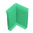 Angle interne pour plinthe Polyéthylène verte avec découpe pour U de sol