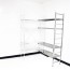 Rayonnage alimentaire 100% Inox 18/10-Angle-Hauteur 1450mm