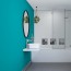 Panneau mural décoratif intérieur PVC Satiné Bleu Jade "Vibrance" Altro Whiterock Satins pour salle de bains 3