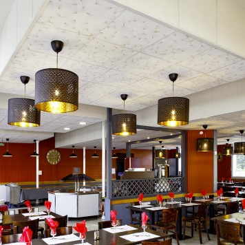 dalle faux plafond ombelle dune restaurant