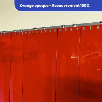 Rideau standard orange opaque recouvrement 100% 2