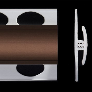 Profilé de jonction bronze 2 parties pour panneaux muraux ALTRO de 2,5 mm d'épaisseur