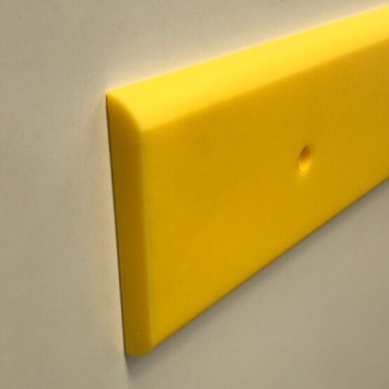 Lisse de protection murale Polyéthylène jaune sur mesure