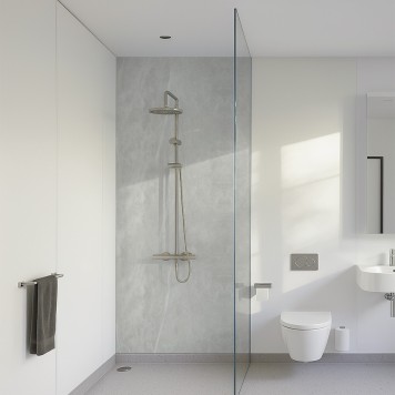 Panneau mural pour douche PVC imitation Pierre Minérale style Travertin