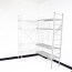Rayonnage alimentaire aluminium anodisé-Angle-Tablettes Grilles-Hauteur 1770mm