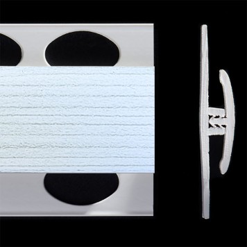 Profilé de jonction White Woodgrain 2 parties pour panneaux muraux ALTRO de 2,5 mm d'épaisseur