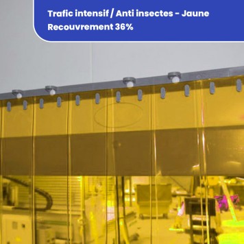 Rideau à lanières trafic intensif anti insecte recouvrement 36% 2