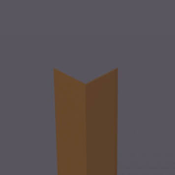 corniere pvc 80 x 80 mm marron (376)