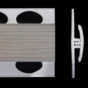 Profilé de jonction Cool Woodgrain 2 parties pour panneaux muraux ALTRO de 2,5 mm d'épaisseur
