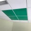 Dalle de faux plafond verte en situation
