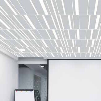 Dalles acoustiques et déco bayadère aluminium Eurocoustic