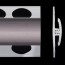 Profilé de jonction graphite 2 parties pour panneaux muraux ALTRO de 2,5 mm d'épaisseur