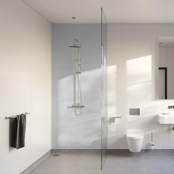 Panneau mural décoratif intérieur PVC Satiné Gris "Echo" Altro Whiterock Satins pour salle de bain