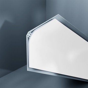 Congé d'angle interne PVC blanc 30 mm x 30 mm en 2 parties Altro pour habillage angle panneaux muraux épaisseur 2,5 mm