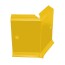 Angle interne pour plinthe Polyéthylène jaune avec découpe pour U de sol