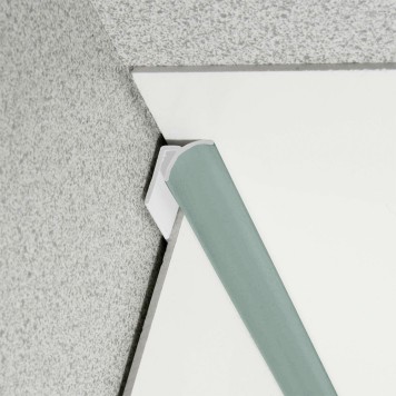 Congé d'angle interne vert promenade pour plaques PVC épaisseur 2-3 mm en situation