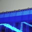Rideau standard bleu transparent sur mesure