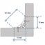 Dimensions congé d'angle avec lèvres souples posé