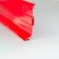 Plinthe PVC à lèvres souples rouge vue de côté