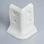 Angle externe blanc pour plinthe PVC à lèvres souples sans bouchons