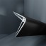 Baguette d'angle externe (sortant) PVC noir dakota 40 mm x 40 mm en 2 parties ALTRO pour panneaux muraux épaisseur 2,5 mm