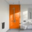 Panneau mural décoratif brillant jaune Altro Whiterock Orange Juicy Lucy pour salle de bain