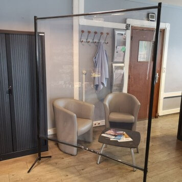 Ecran protection covid mobile 1500 x 1500mm