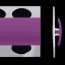 Profilé de jonction violet brillant 2 parties pour panneaux muraux ALTRO de 2,5 mm d'épaisseur