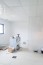 cuisine professionnelle avec faux plafond en dalles blanches pvc lavables