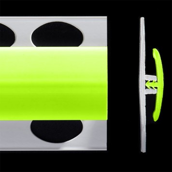 Profilé de jonction vert "key lime" brillant 2 parties pour panneaux muraux ALTRO de 2,5 mm d'épaisseur