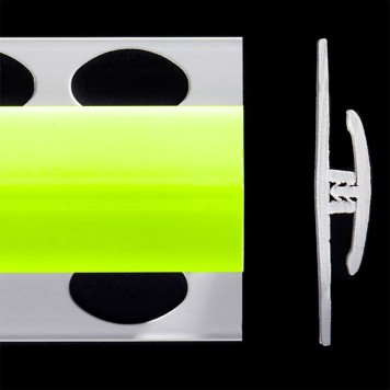 Profilé de jonction vert "key lime" brillant 2 parties pour panneaux muraux ALTRO de 2,5 mm d'épaisseur