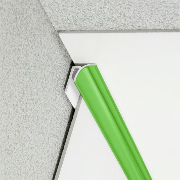 Congé d'angle interne vert hawaiian palm pour plaques PVC épaisseur 2-3 mm en situation