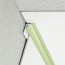 Congé d'angle interne vert eau de chic pour plaques PVC épaisseur 2-3 mm en situation