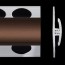 Profilé de jonction bronze 2 parties pour panneaux muraux ALTRO de 2,5 mm d'épaisseur