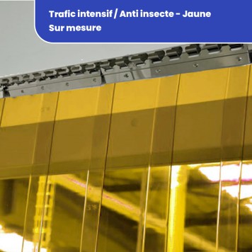 Rideau à lanières trafic intensif anti insecte recouvrement 100% 2