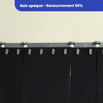 Rideau standard noir opaque recouvrement (50%) 2