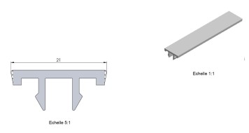 plan cache vis PVC 3D avec mesures