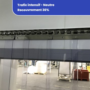 Rideau à lanières trafic intensif standard neutre recouvrement 36% (455) 2