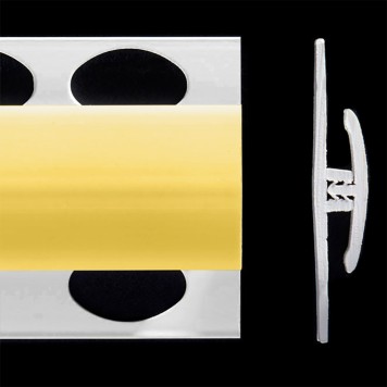 Profilé de jonction jaune honeydew 2 parties pour panneaux muraux ALTRO de 2,5 mm d'épaisseur