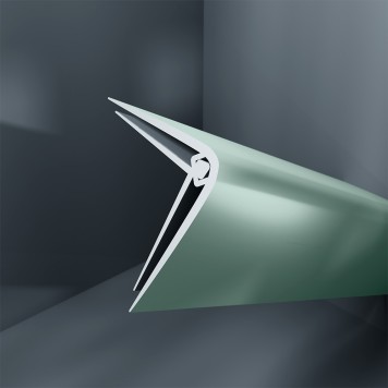 Baguette d'angle externe (sortant) PVC vert promenade 40 mm x 40 mm en 2 parties ALTRO pour panneaux muraux épaisseur 2,5 mm