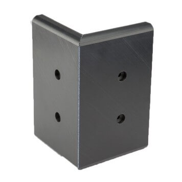 Angle externe pour lisse de protection murale PEHD noire