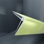 Baguette d'angle externe (sortant) PVC vert orchard 40 mm x 40 mm en 2 parties ALTRO pour panneaux muraux épaisseur 2,5 mm