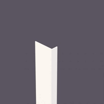 Corniere-PVC-60x20 mm épaisseur 2 mm Blanc 9010