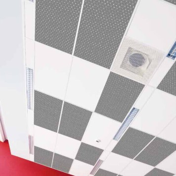 Dalles acoustiques Zinc avec motif cube format 1200 x 600