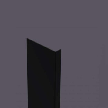 Corniere PVC 115 x 25 mm épaisseur 2,5 mm Noire