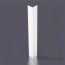 Corniere PVC 50x50mm - épaisseur 2 mm - Blanc 9010