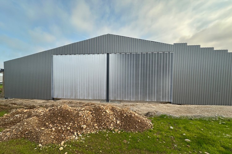 rideau pour trafic intensif isolation hangar vue extérieur