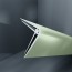 Baguette d'angle externe (sortant) PVC vert serenity 40 mm x 40 mm en 2 parties ALTRO pour panneaux muraux épaisseur 2,5 mm